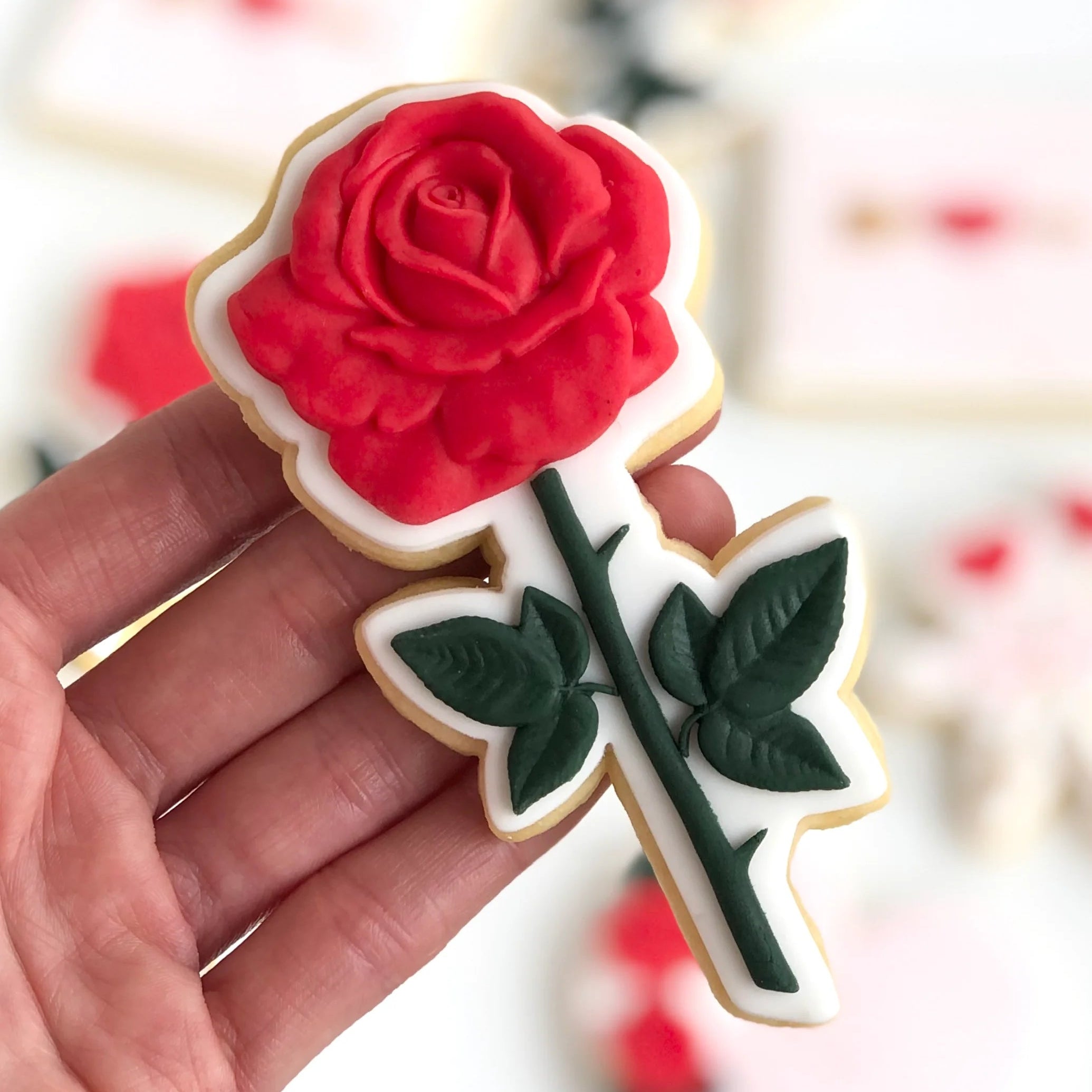 Rose Stem Silicone Mould + Cutter Set