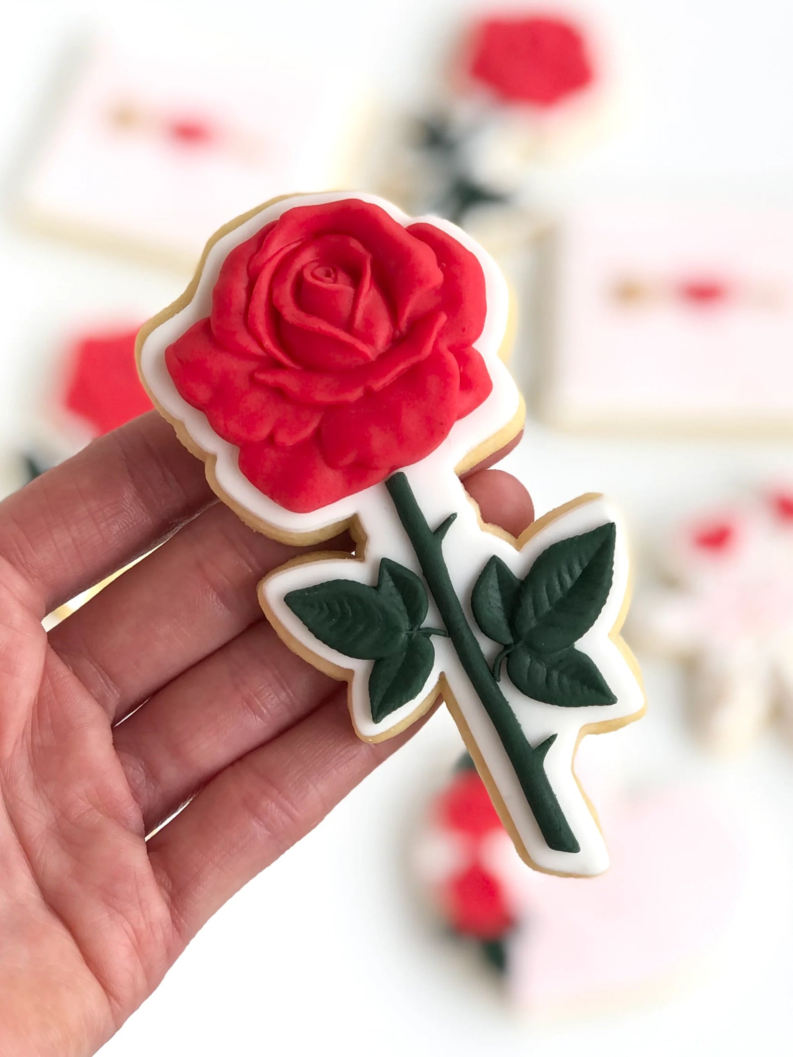 Rose stem silicone mould + cutter set by Little Bikkie