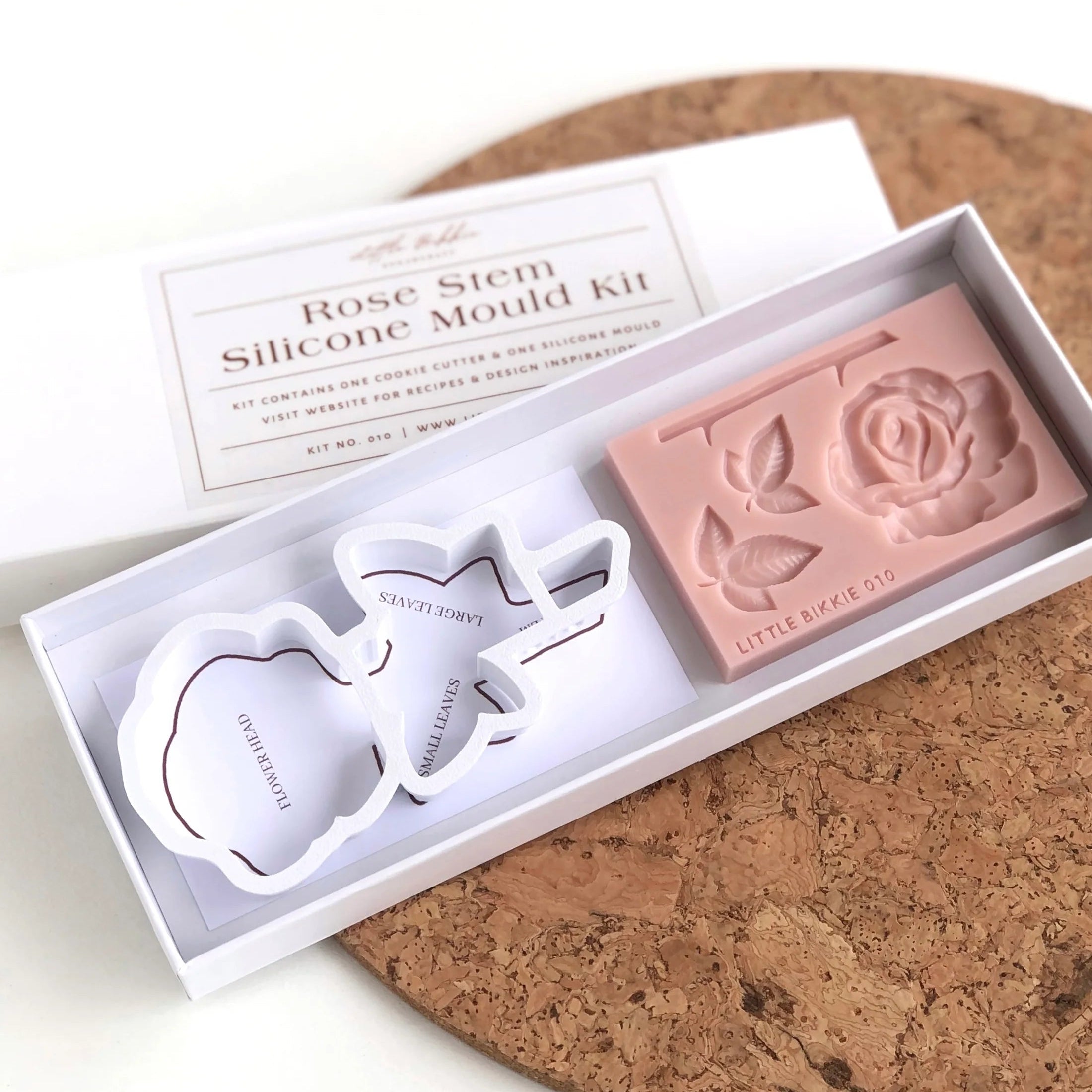 Rose Stem Silicone Mould + Cutter Set
