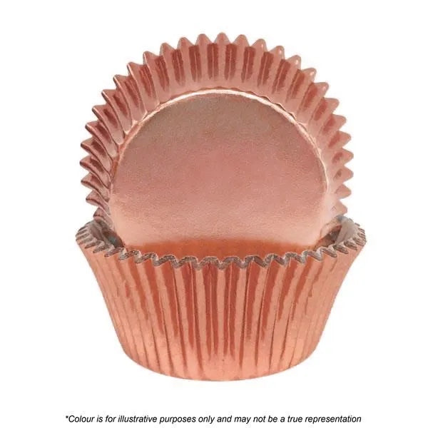 Rose Gold Foil Cupcake Baking Cups 72 Pack