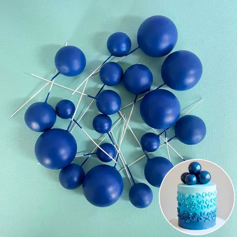 Royal Blue Foam Ball Topper 20 Pack