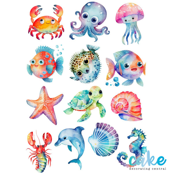 Under The Sea Wafer Paper Toppers