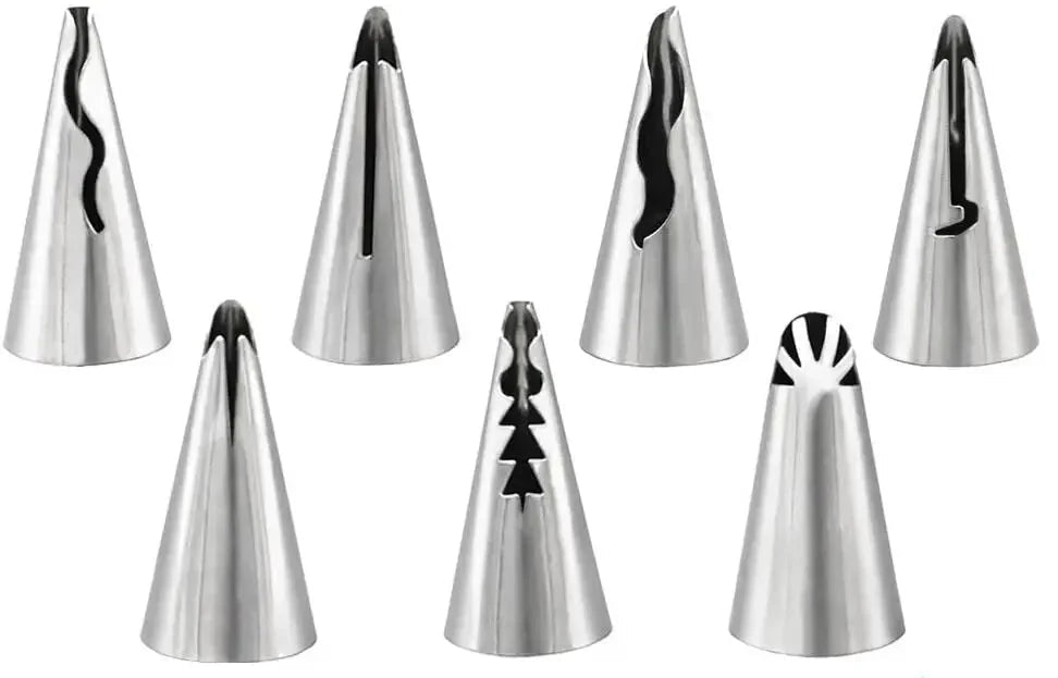 Vintage Frill Piping Tip Set Of 7