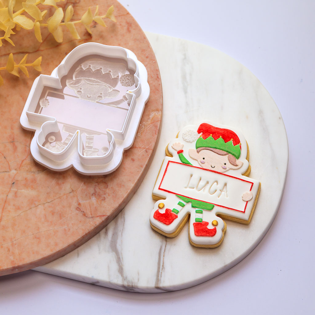 Lulu & Stone SIGN BEARER COOKIE STAMP + CUTTER SET