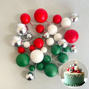Silver Christmas Foam Ball Topper 32 Pack