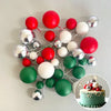 SILVER CHRISTMAS FOAM BALL TOPPER 32 PACK