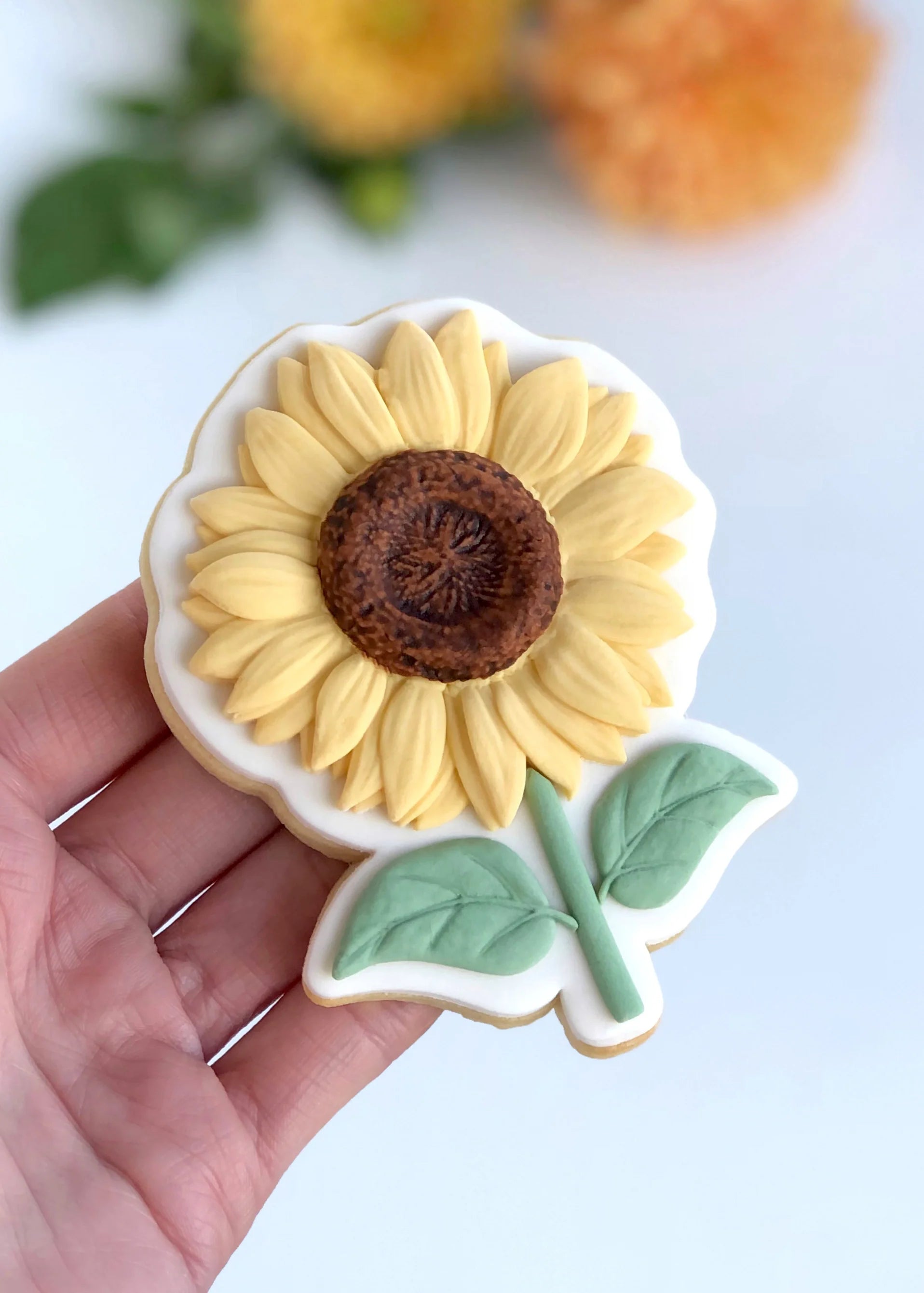 Sunflower silicone mould + cutter set by Little Bikkie
