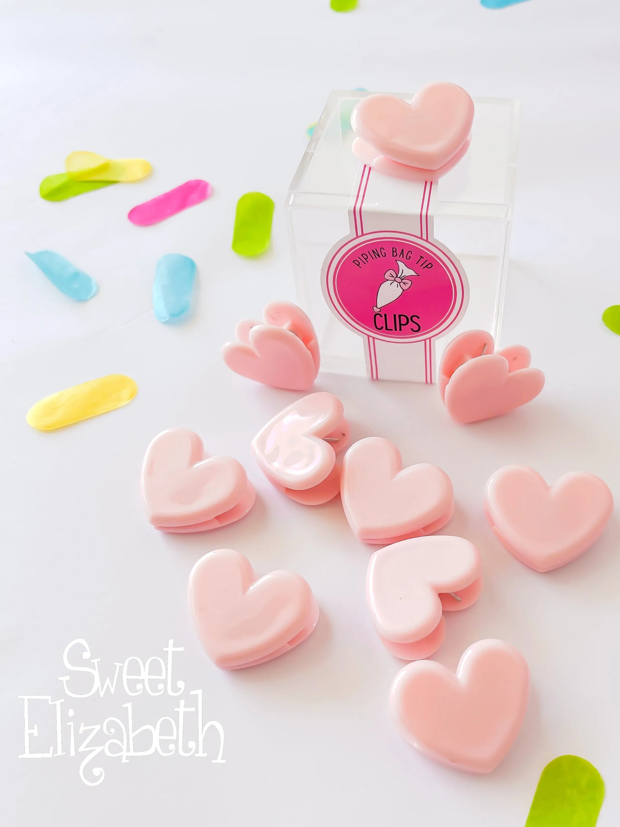 Heart Piping Tip Clips Set of 10 by Sweet Elizabeth