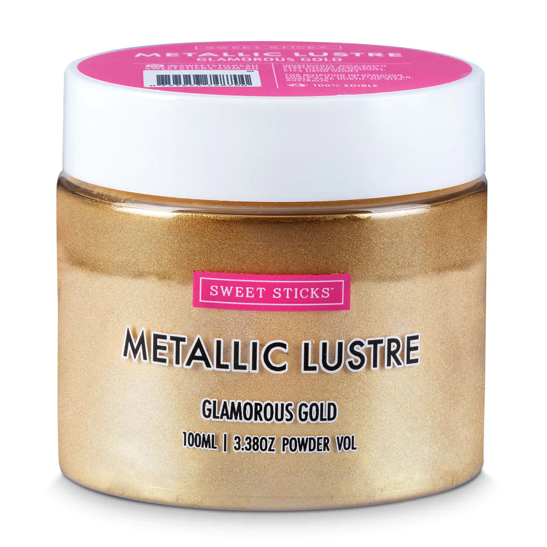 Edible Metallic Lustre Dust GLAMOROUS GOLD 100ml