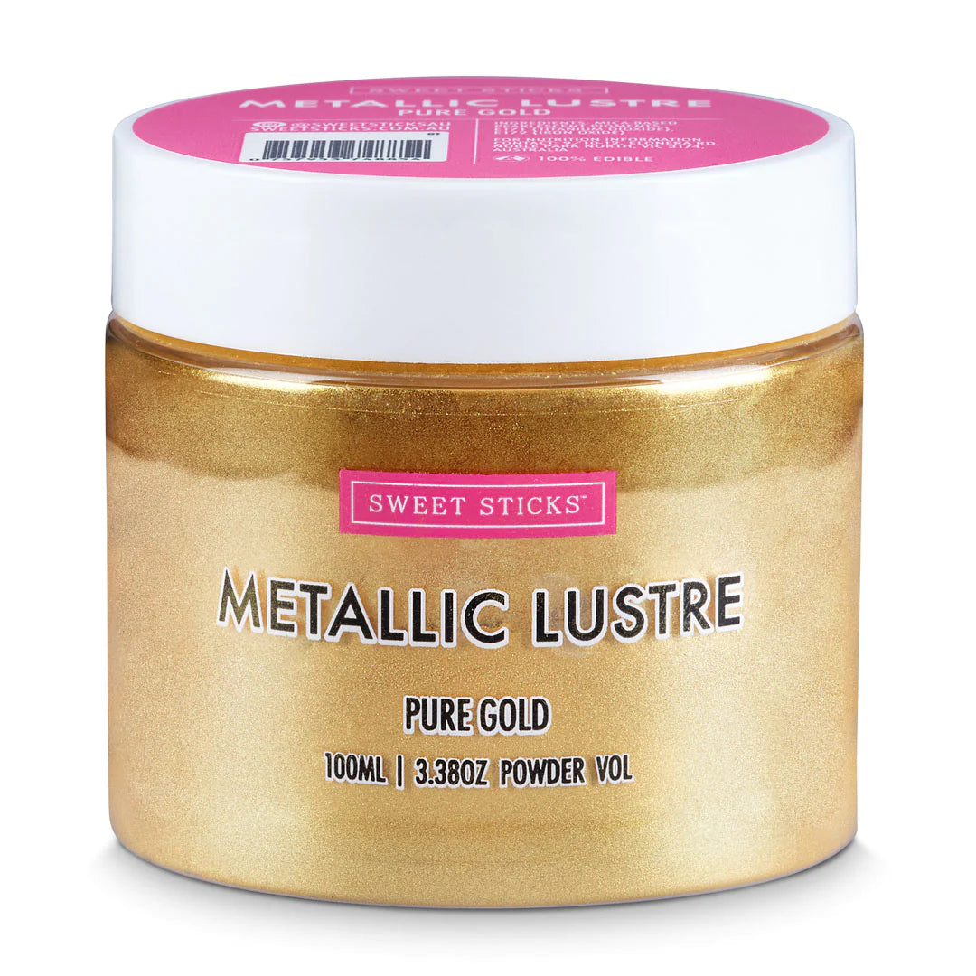 Edible Metallic Lustre Dust PURE GOLD 100ml