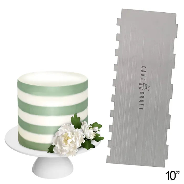 Buttercream Comb Scraper THICK STRIPES 10 inch