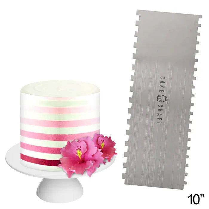 Buttercream Comb Scraper Thin Stripes 10 inch