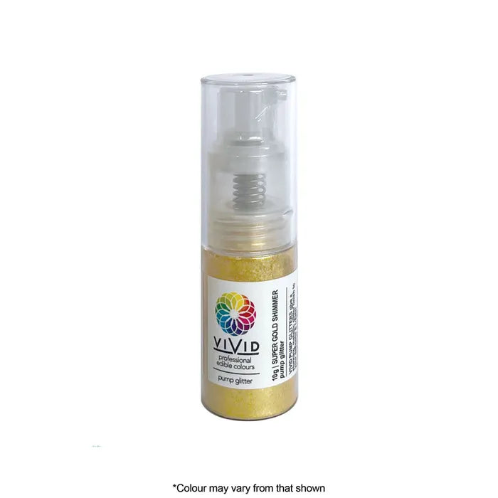 Super Gold SHIMMER Edible Glitter Pump 10g