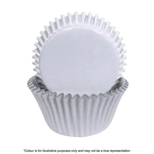 MINI CUPCAKE WHITE FOIL BAKING CUPS 72 PK