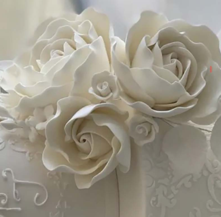 Sugar Iceberg Rose White Set 3pce