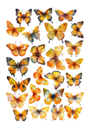 Yellow Butterflies 24 Pack Wafer Paper