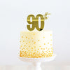 90th Gold Metal Cake Topper
