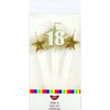 18 GOLD PICK STAR CANDLE SET