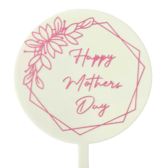MOTHERS DAY ACRYLIC ROUND TOPPER 1 - Cake Decorating Central