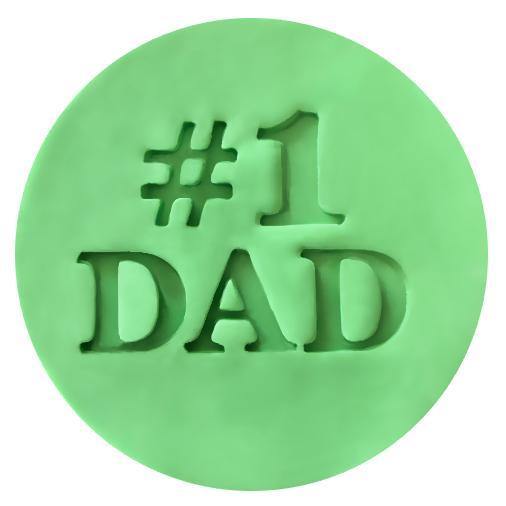 #1 DAD 60mm COOKIE EMBOSSER by Little Biskut Cookie - Cake Decorating Central