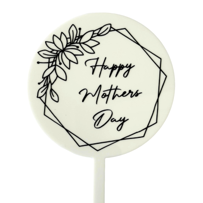 MOTHERS DAY ACRYLIC ROUND TOPPER 2 - Cake Decorating Central