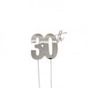 30th Silver Metal Cake Topper - Cake Decorating Central