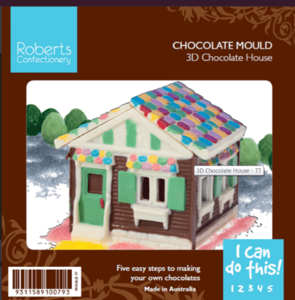3D Chocolate House Chocolate Mould - Cake Decorating Central