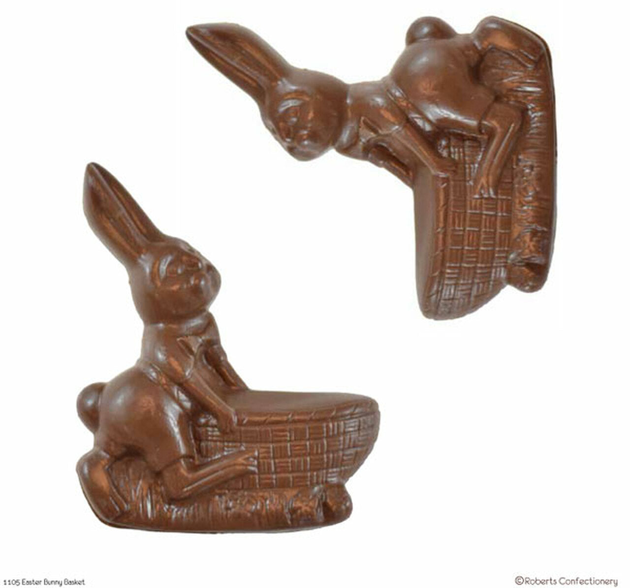 3D Easter bunny with basket 12cm chocolate mould
