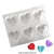 Silicone Mould 3D GEO MINI HEART 6 CAVITY - Cake Decorating Central