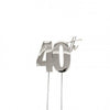 40th Silver Metal Cake Topper - Cake Decorating Central