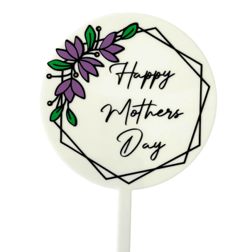 MOTHERS DAY ACRYLIC ROUND TOPPER 5 - Cake Decorating Central