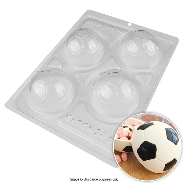 BWB SOCCER BALL 65mm CHOCOLATE MOULD (3 PCE)