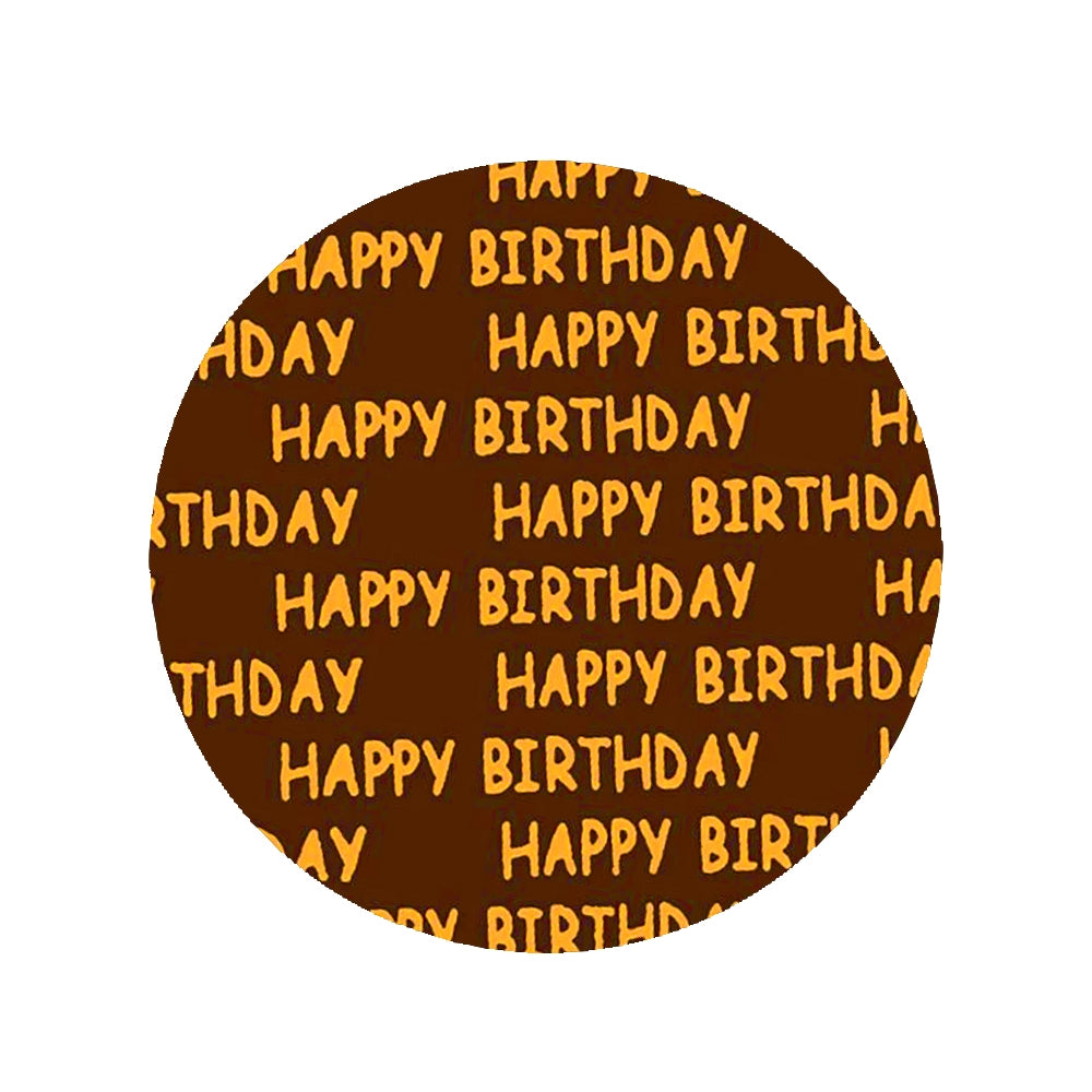 HAPPY BIRTHDAY Script Chocolate Transfer Sheet - Cake Decorating Central