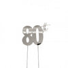 80th Silver Metal Cake Topper - Cake Decorating Central