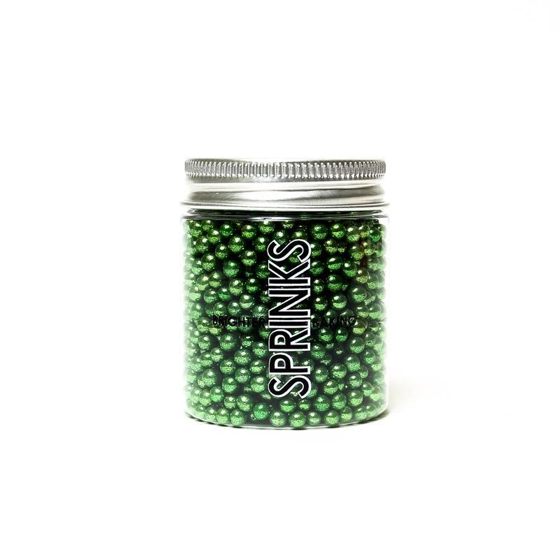SPRINKS Cachous GREEN 4mm 85g - Cake Decorating Central