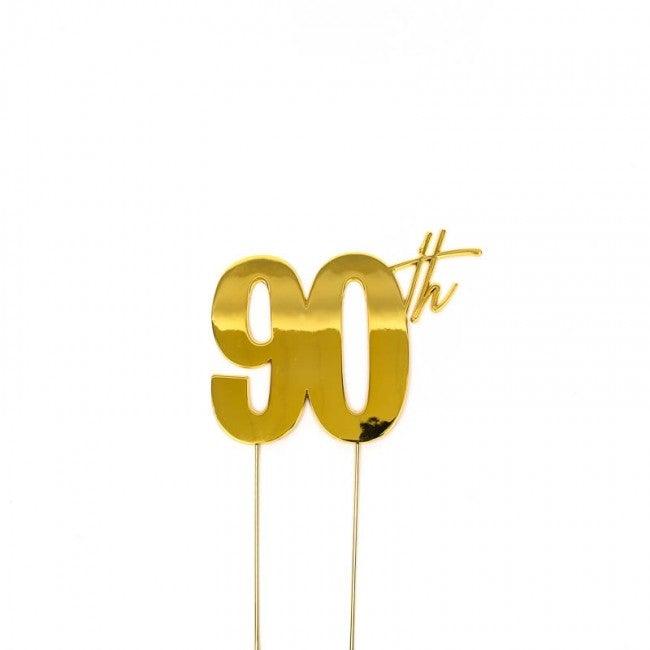 90th Gold Metal Cake Topper - Cake Decorating Central
