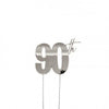 90th Silver Metal Cake Topper - Cake Decorating Central