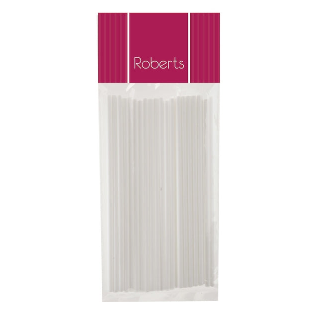 Lollipop Sticks 15cm WHITE 25pce