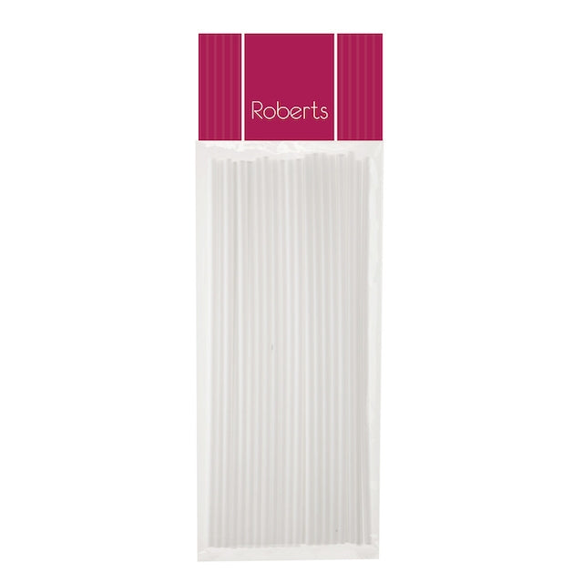 Lollipop Sticks 20cm WHITE 25pce