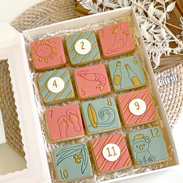 AUSSIE ADVENT CALENDAR EMBOSSER + ICONS BY LITTLE BISKUT - Cake Decorating Central