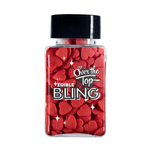 Bling Sprinkle Mix Red Love Hearts 55g