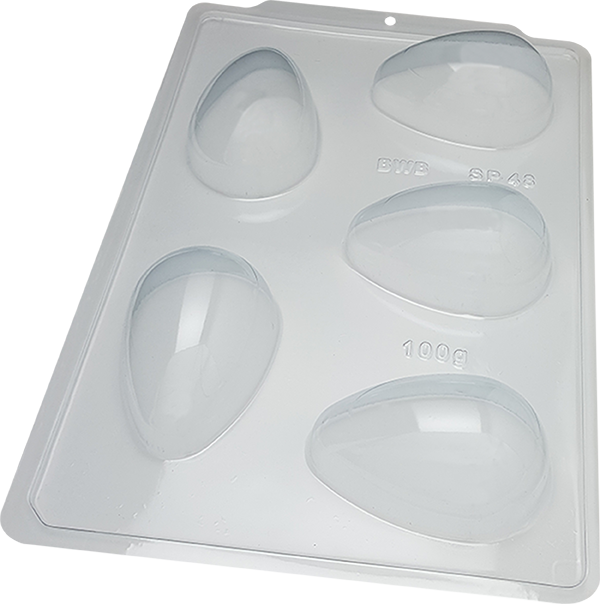BWB SMOOTH EGG 100G CHOCOLATE MOULD (3 PCE)