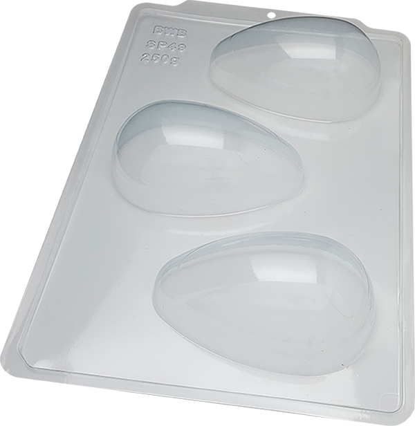 BWB SMOOTH EGG 250G CHOCOLATE MOULD (3 PCE)