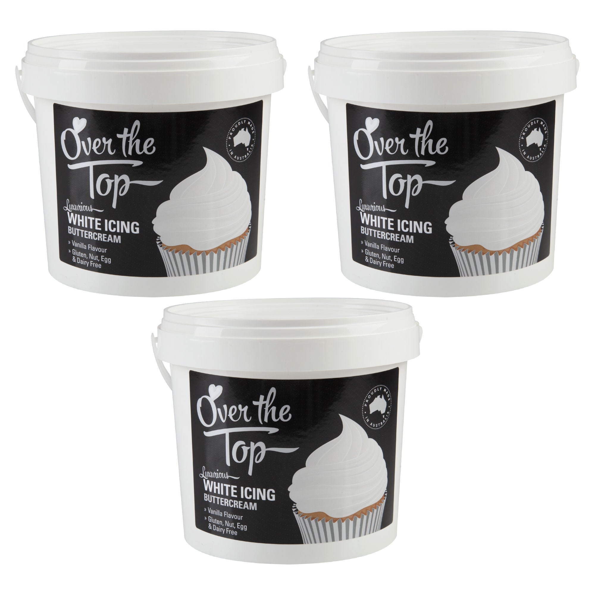 Buttercream 1.7kg White - 3 Pack