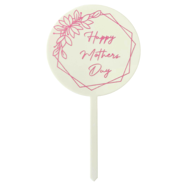 MOTHERS DAY ACRYLIC ROUND TOPPER 1 - Cake Decorating Central