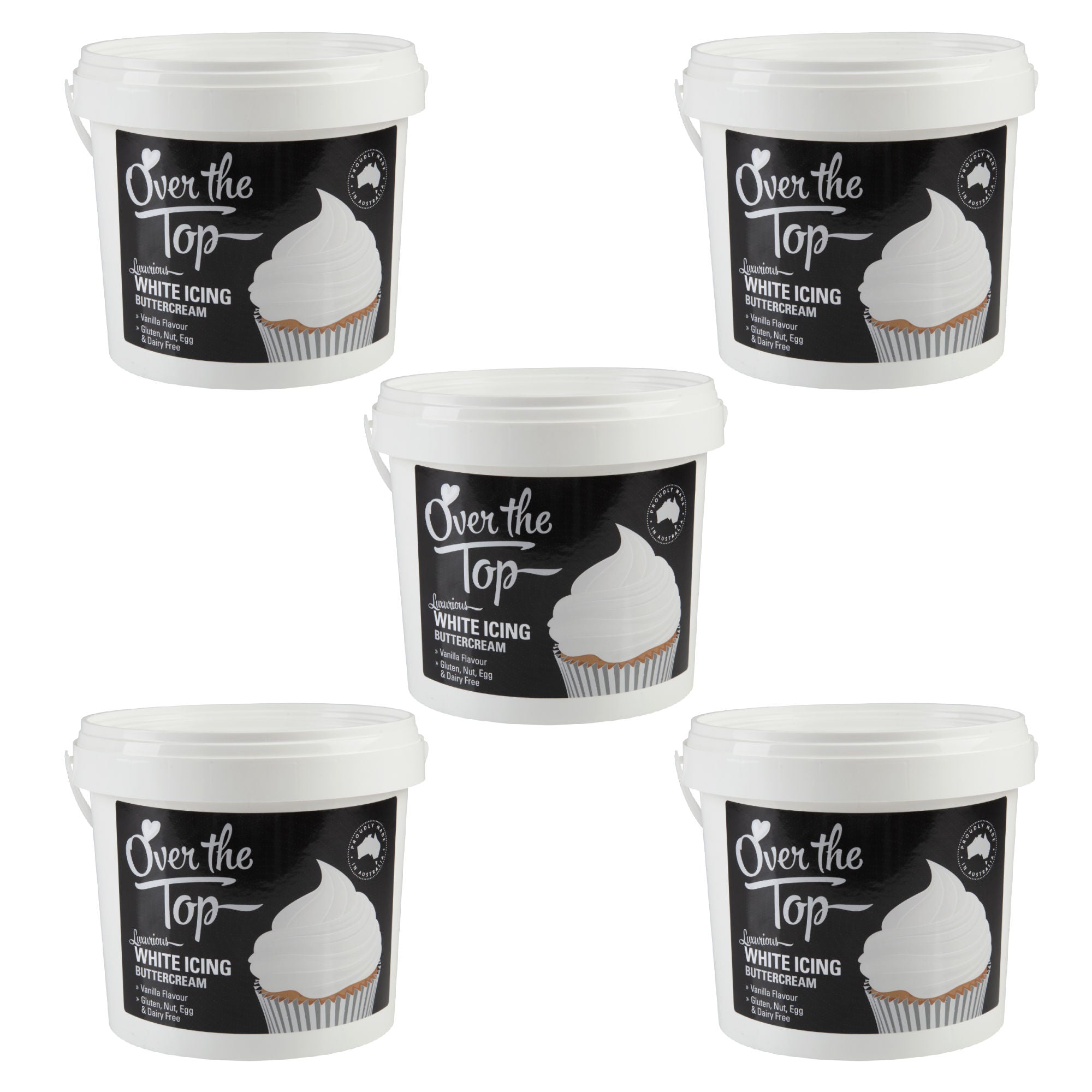 Buttercream 1.7kg White - 5 Pack