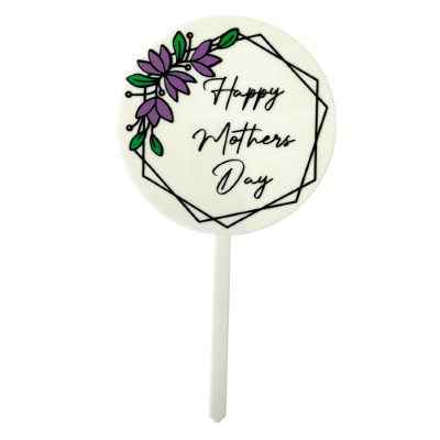 MOTHERS DAY ACRYLIC ROUND TOPPER 5 - Cake Decorating Central