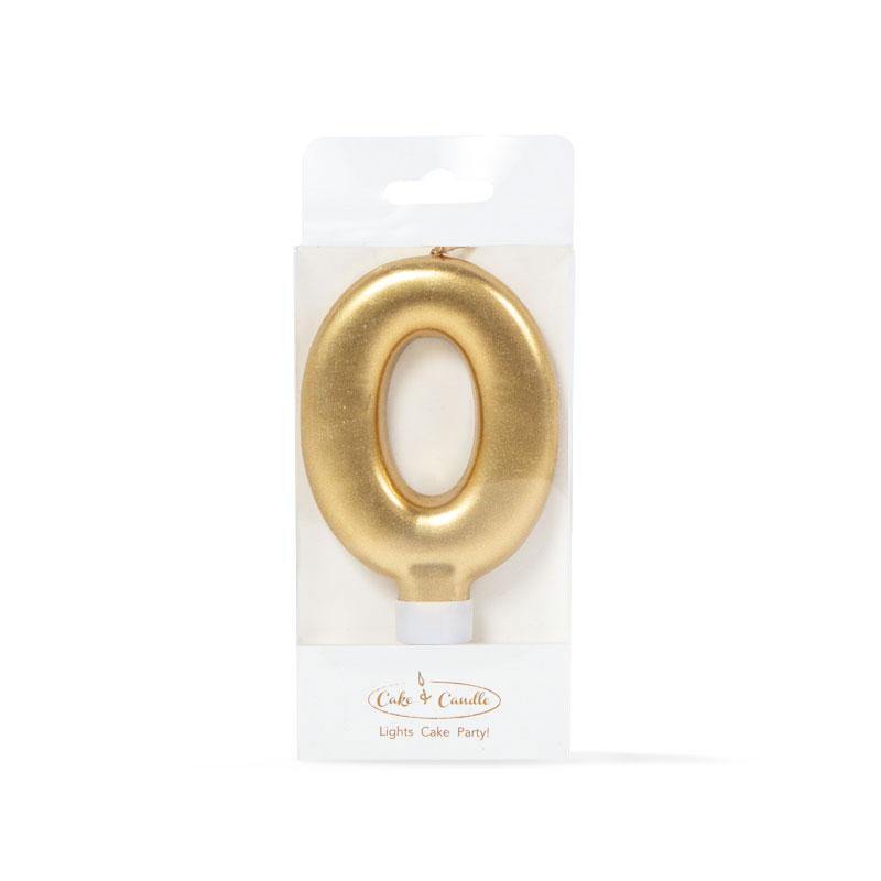 CANDLE GOLD - NUMBER 0 - Cake Decorating Central