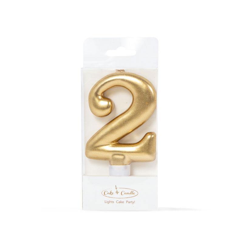 CANDLE GOLD - NUMBER 2 - Cake Decorating Central