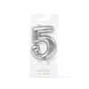 CANDLE SILVER - NUMBER 5 - Cake Decorating Central